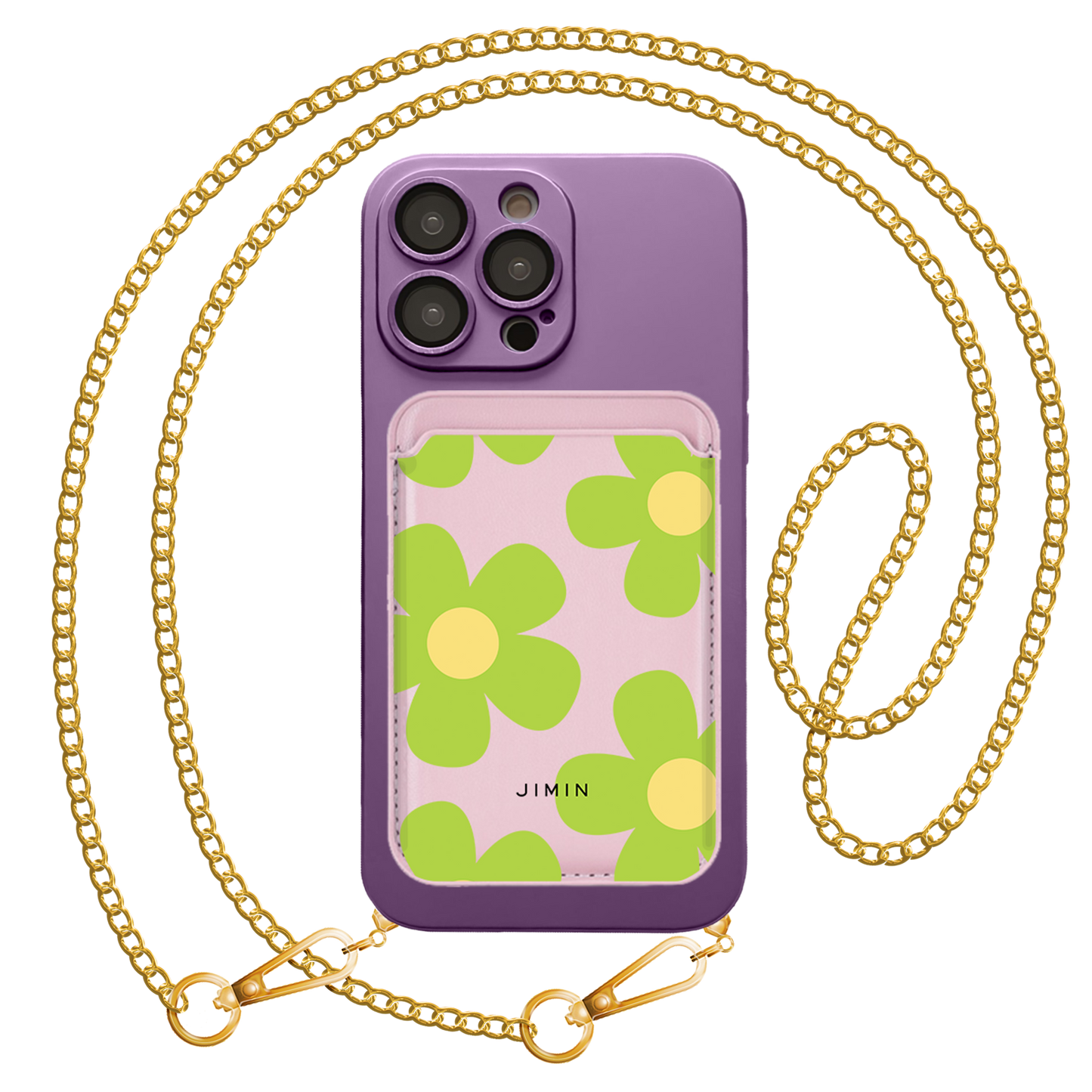 iPhone Magnetic Wallet Silicone Case - Daisy Bloom