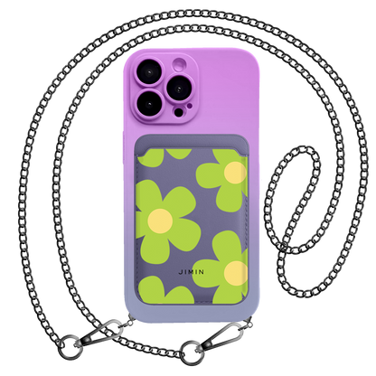 iPhone Magnetic Wallet Silicone Case - Daisy Bloom