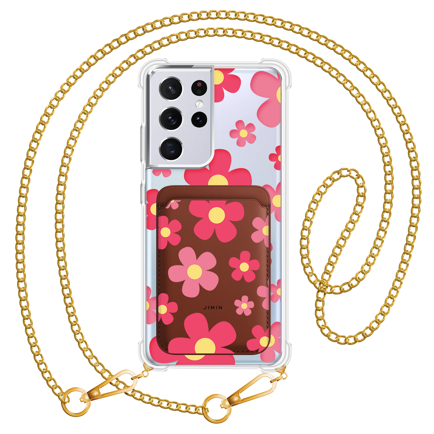 Android Magnetic Wallet Case - Daisy Blush