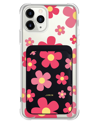 iPhone Magnetic Wallet Case - Daisy Blush