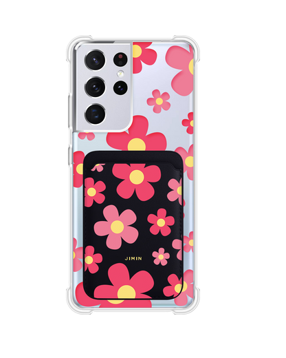 Android Magnetic Wallet Case - Daisy Blush