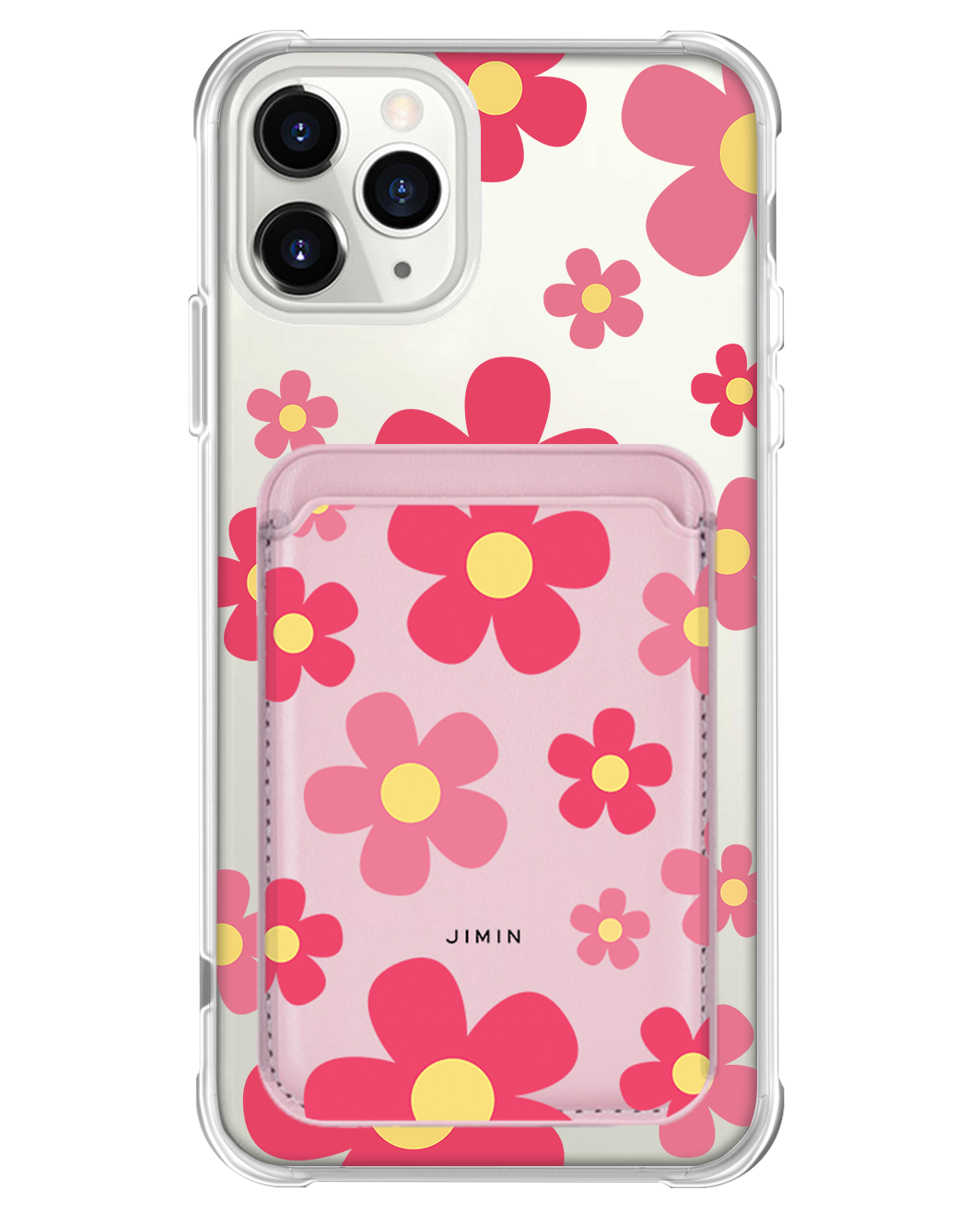 iPhone Magnetic Wallet Case - Daisy Blush