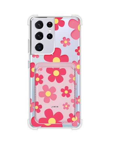 Android Magnetic Wallet Case - Daisy Blush