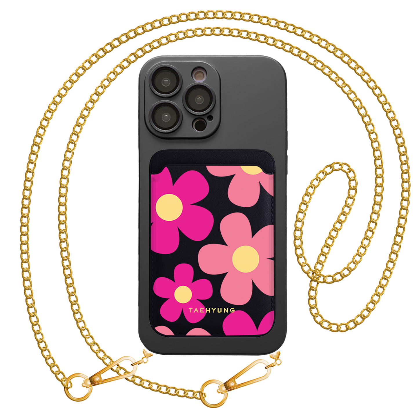 iPhone Magnetic Wallet Silicone Case - Daisy Delight