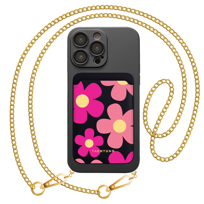 iPhone Magnetic Wallet Silicone Case - Daisy Delight