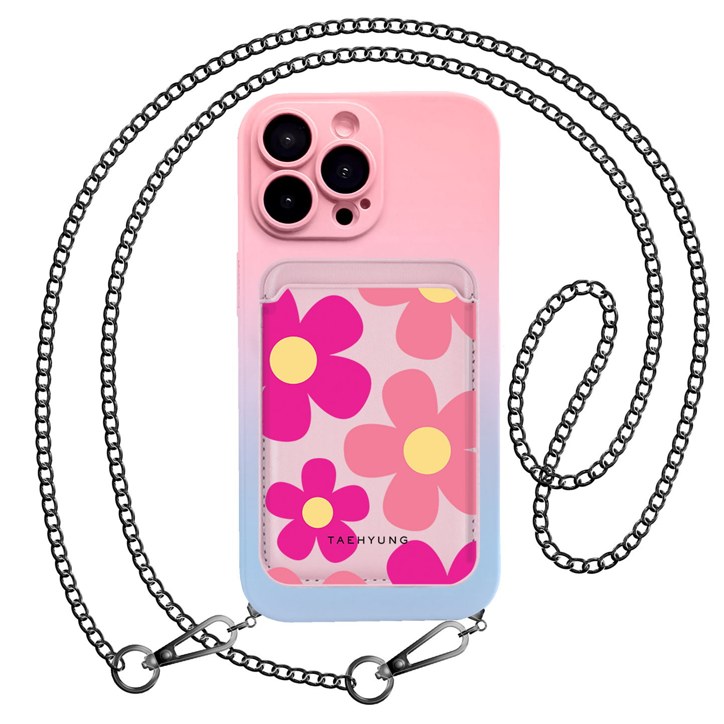 iPhone Magnetic Wallet Silicone Case - Daisy Delight