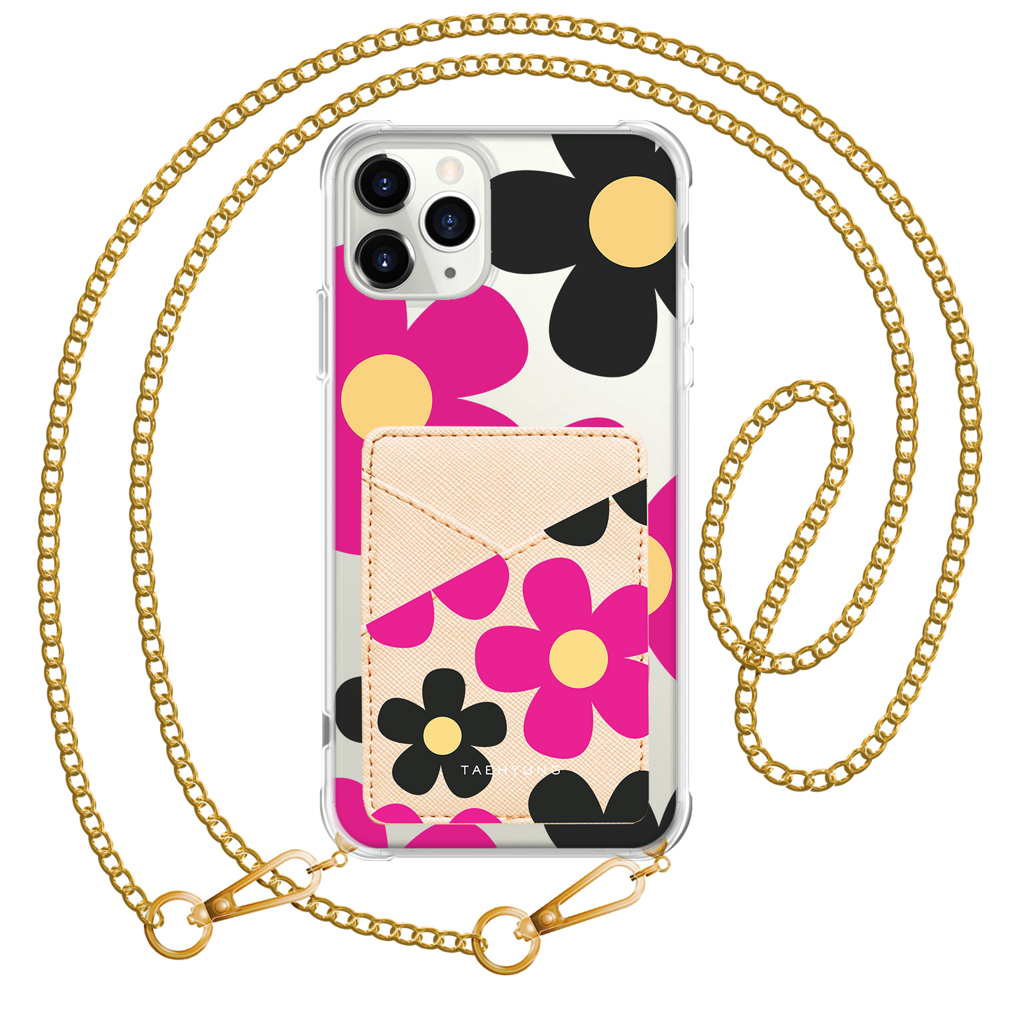 iPhone Phone Wallet Case - Daisy Hot Pink