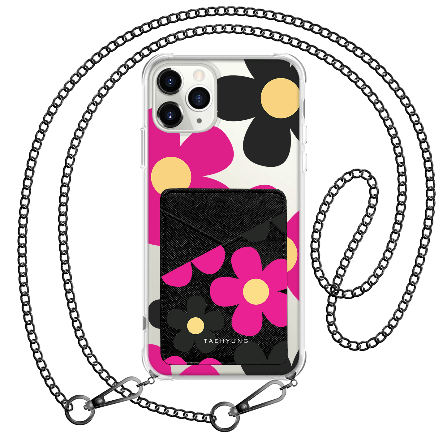 iPhone Phone Wallet Case - Daisy Hot Pink