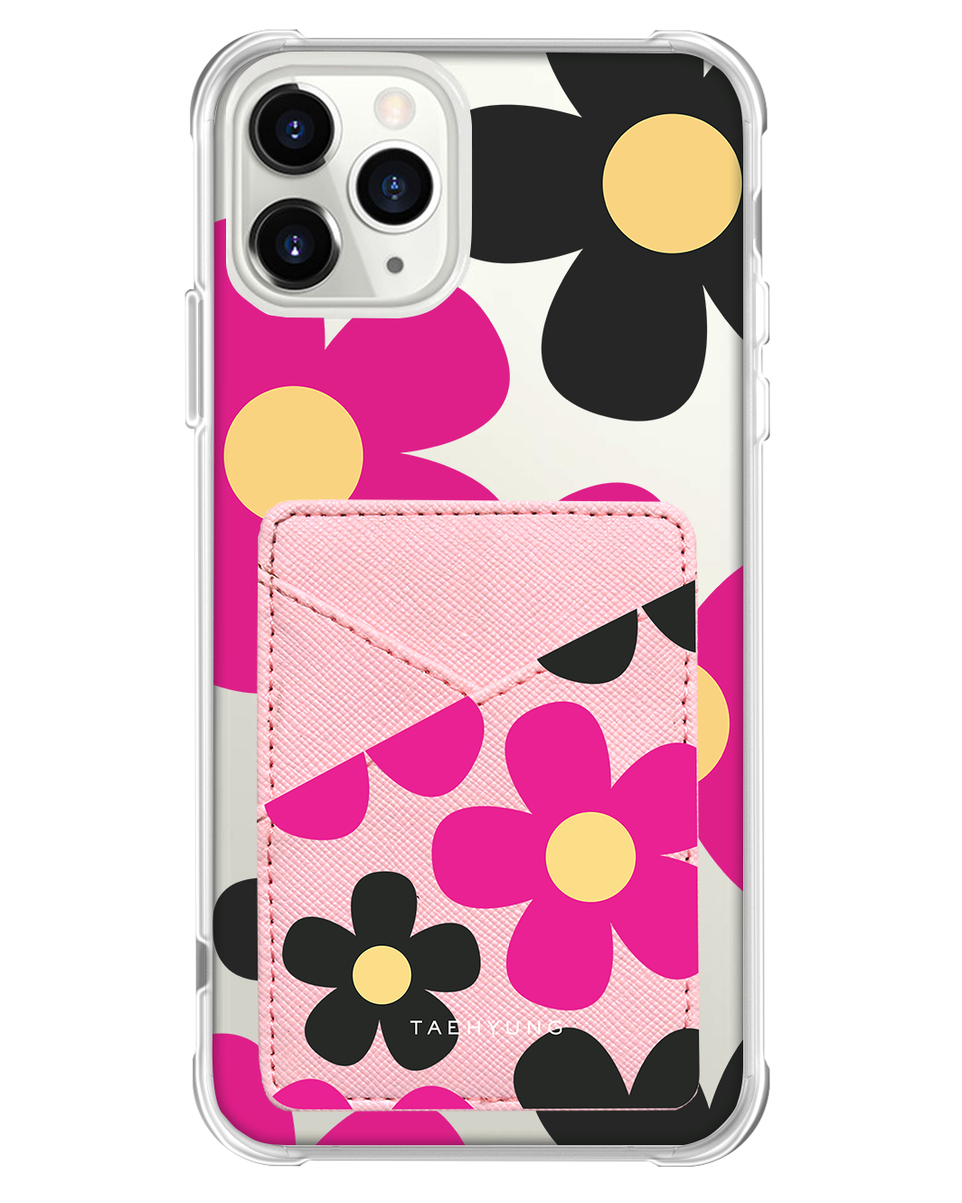 iPhone Phone Wallet Case - Daisy Hot Pink