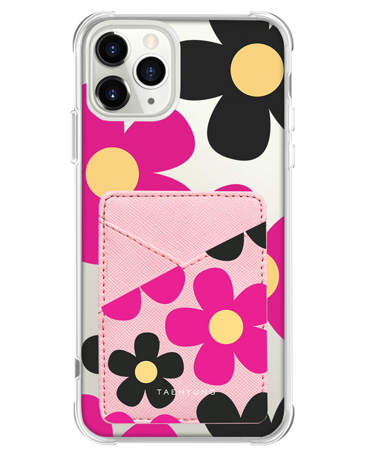 iPhone Phone Wallet Case - Daisy Hot Pink