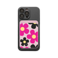 iPhone Magnetic Wallet Silicone Case - Daisy Hot Pink