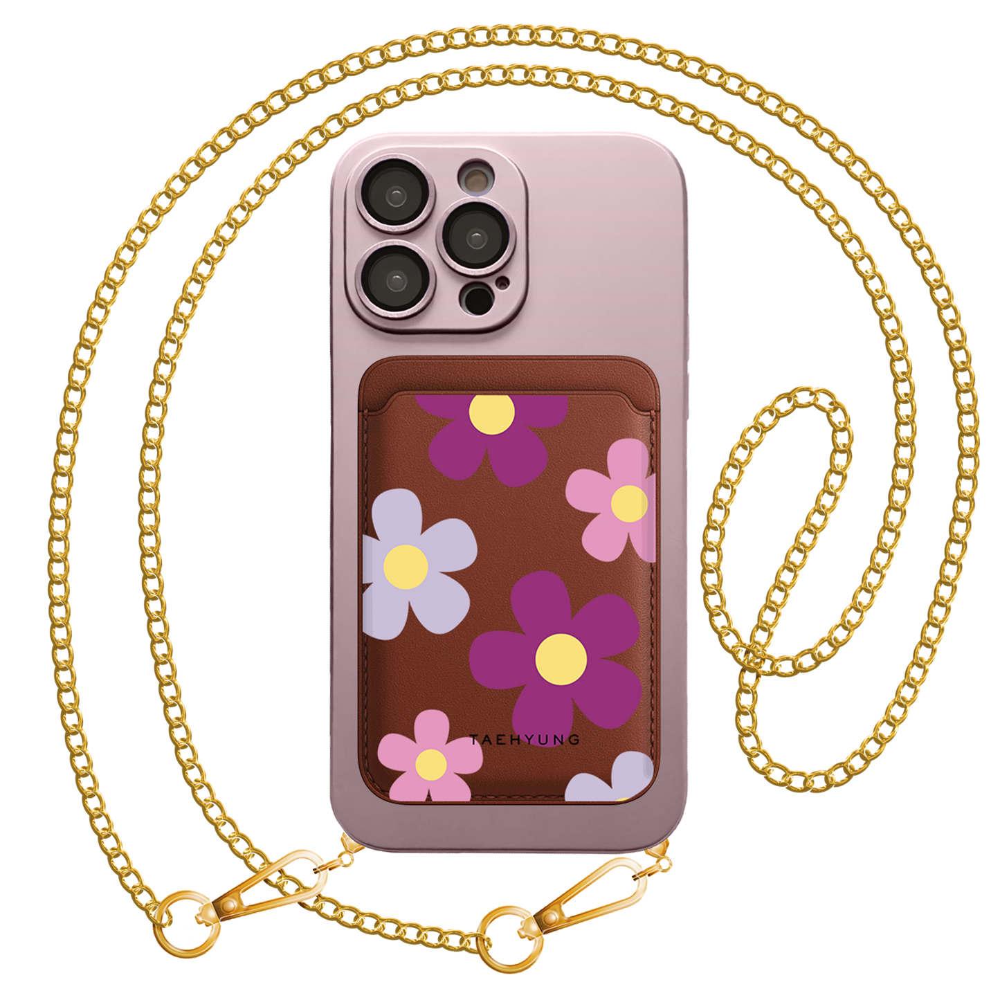 iPhone Magnetic Wallet Silicone Case - Daisy Paradise