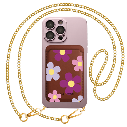 iPhone Magnetic Wallet Silicone Case - Daisy Paradise