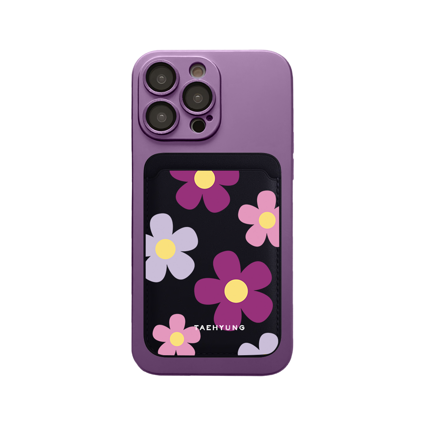 iPhone Magnetic Wallet Silicone Case - Daisy Paradise