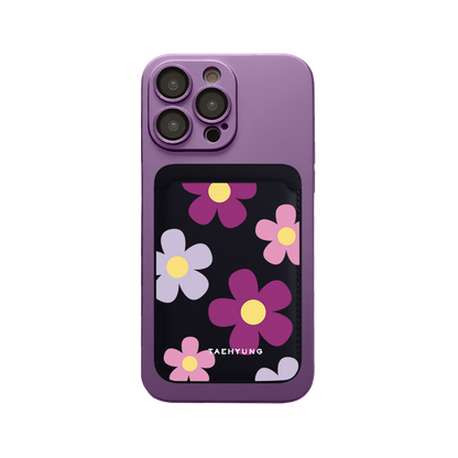 iPhone Magnetic Wallet Silicone Case - Daisy Paradise