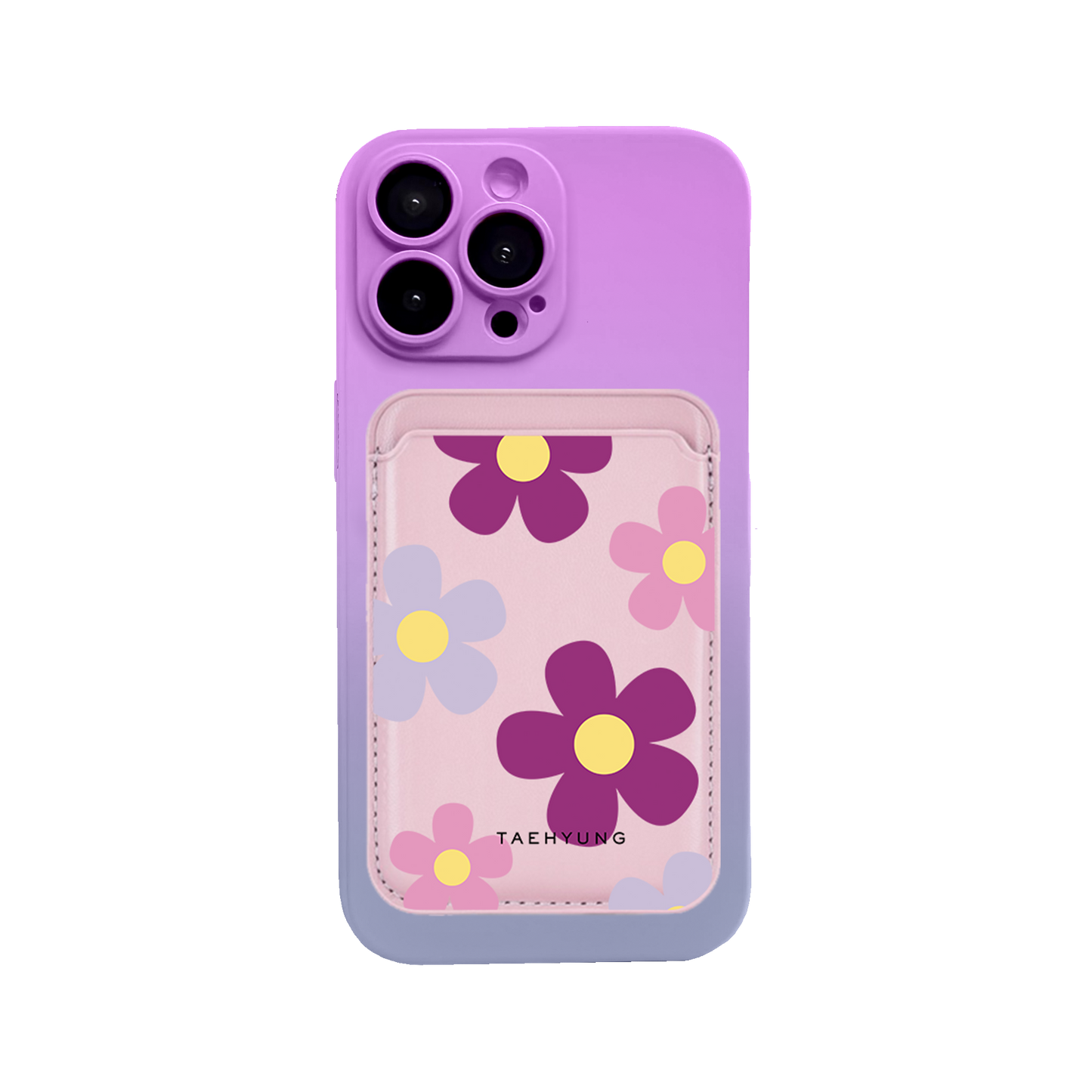 iPhone Magnetic Wallet Silicone Case - Daisy Paradise