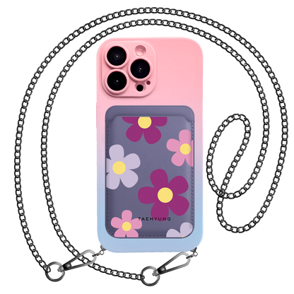 iPhone Magnetic Wallet Silicone Case - Daisy Paradise