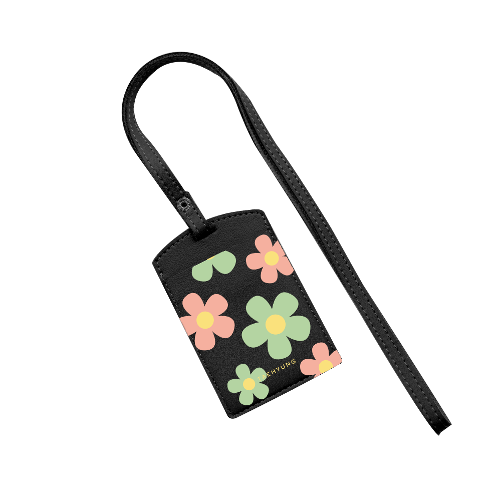 Vegan Leather Lanyard - Daisy Spring