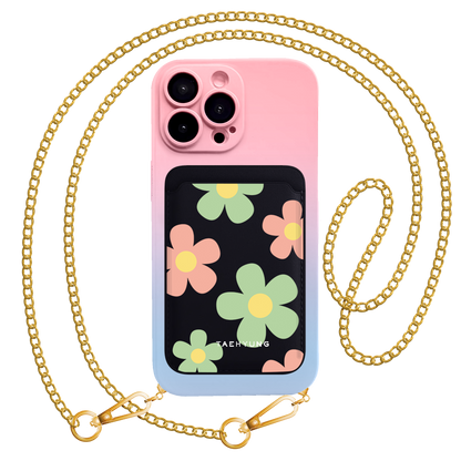 iPhone Magnetic Wallet Silicone Case - Daisy Spring
