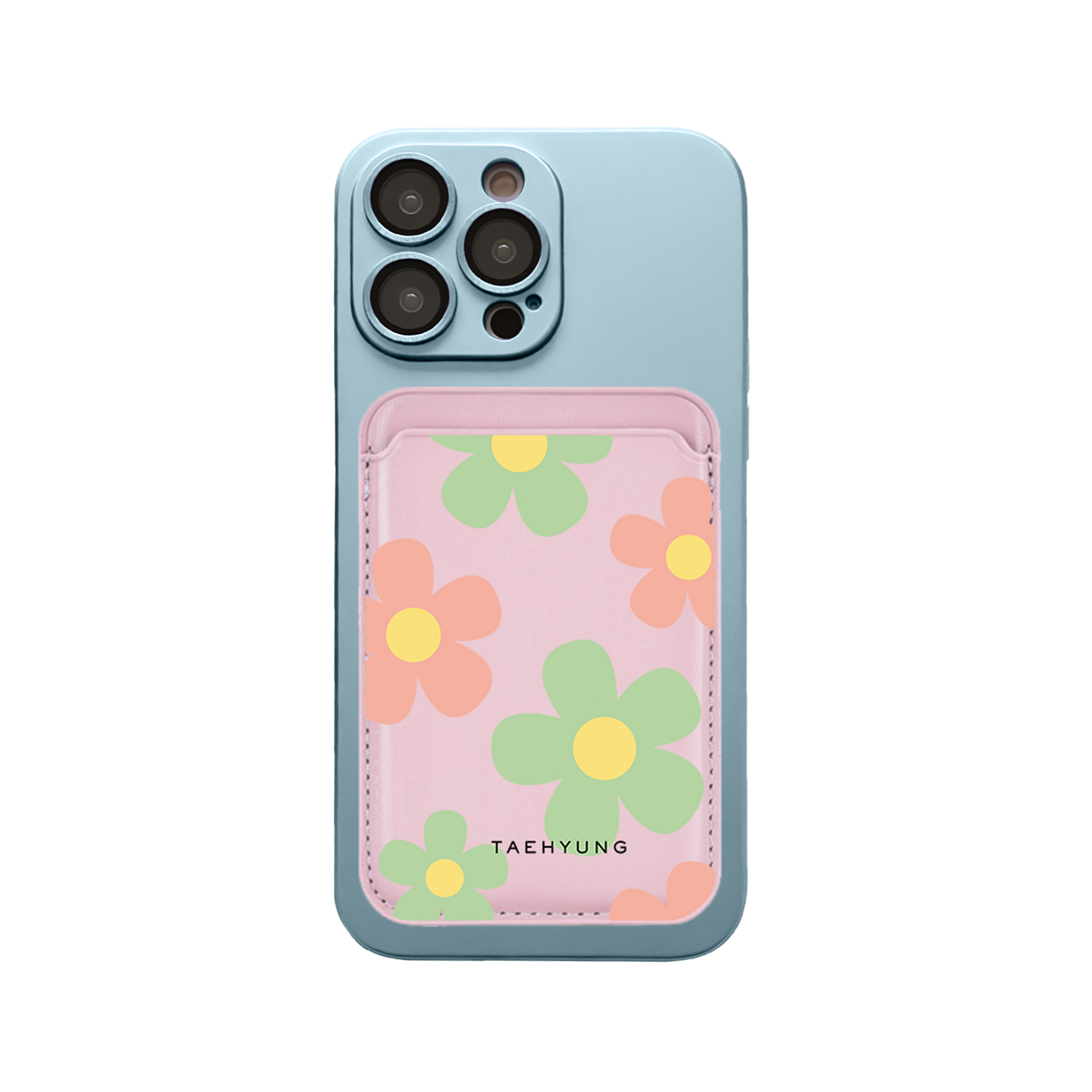 iPhone Magnetic Wallet Silicone Case - Daisy Spring