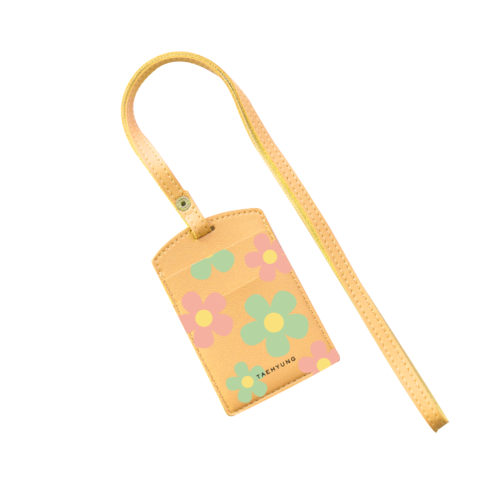 Vegan Leather Lanyard - Daisy Spring