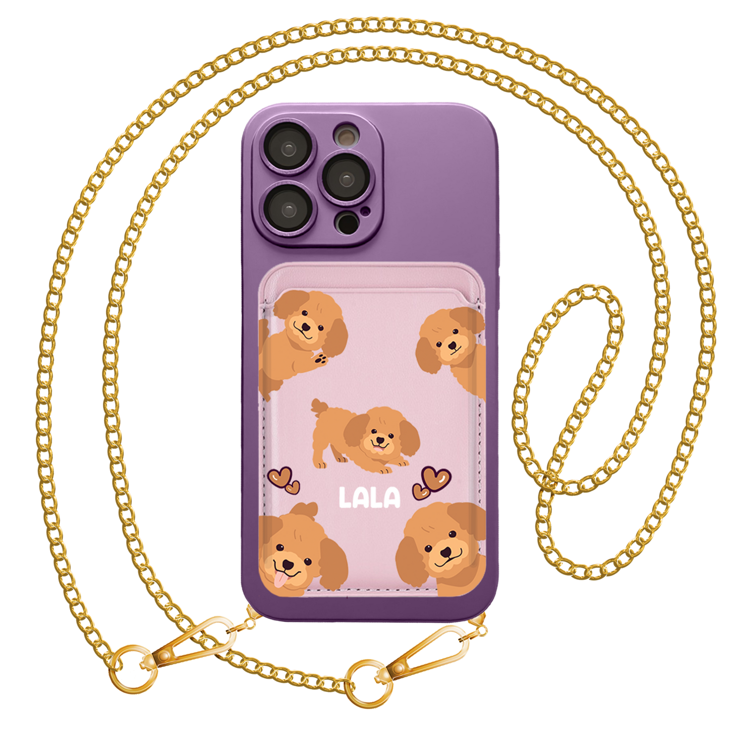 iPhone Magnetic Wallet Silicone Case - Poodle Squad 1.0