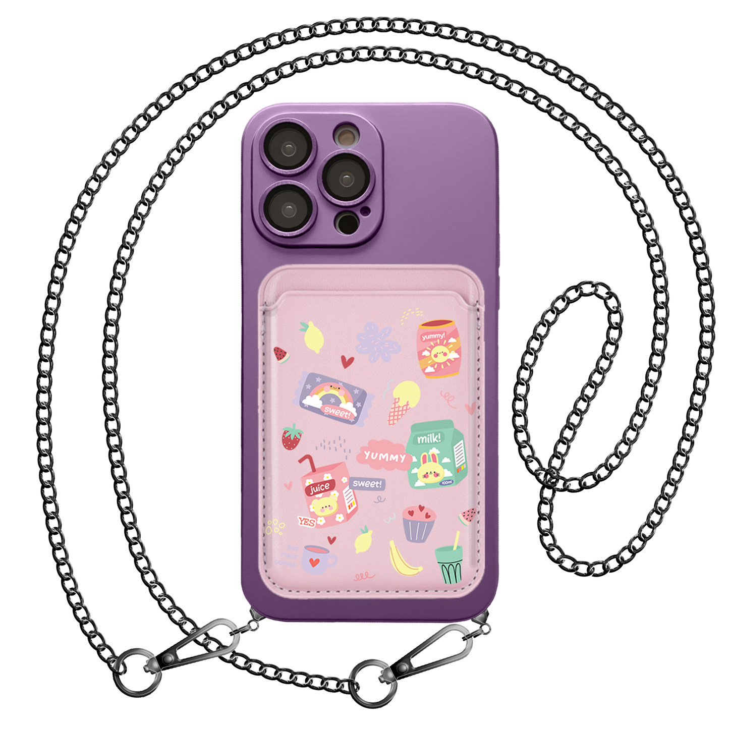 iPhone Magnetic Wallet Silicone Case - Sweet Yummy