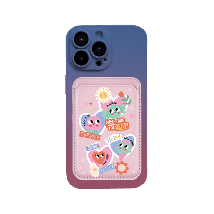 iPhone Magnetic Wallet Silicone Case - Dessert Party