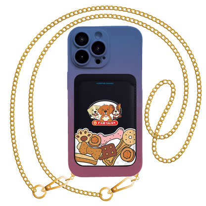 iPhone Magnetic Wallet Silicone Case - Pawguan Dog