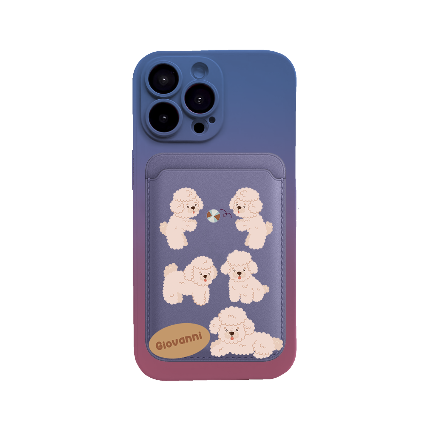 iPhone Magnetic Wallet Silicone Case - Poodle Squad 2.0