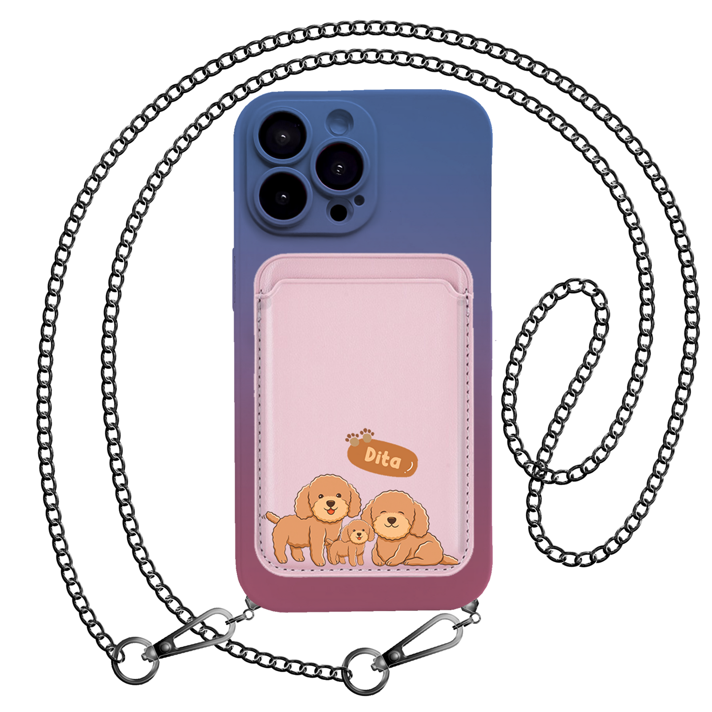 iPhone Magnetic Wallet Silicone Case - Poodle Squad 4.0