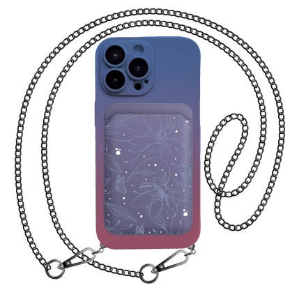 iPhone Magnetic Wallet Silicone Case - Sketchy Flower 4.0