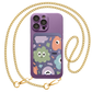 iPhone Magnetic Wallet Silicone Case - Cute monster 2.0