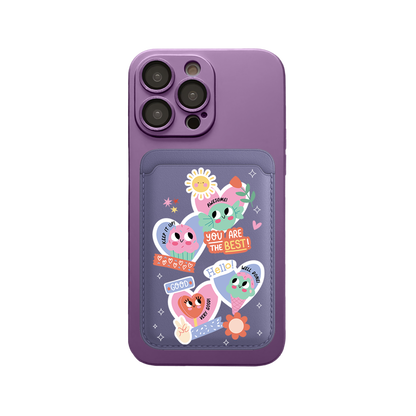 iPhone Magnetic Wallet Silicone Case - Dessert Party