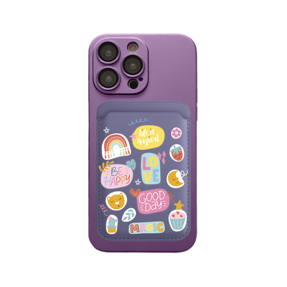 iPhone Magnetic Wallet Silicone Case - Good Day 1.0