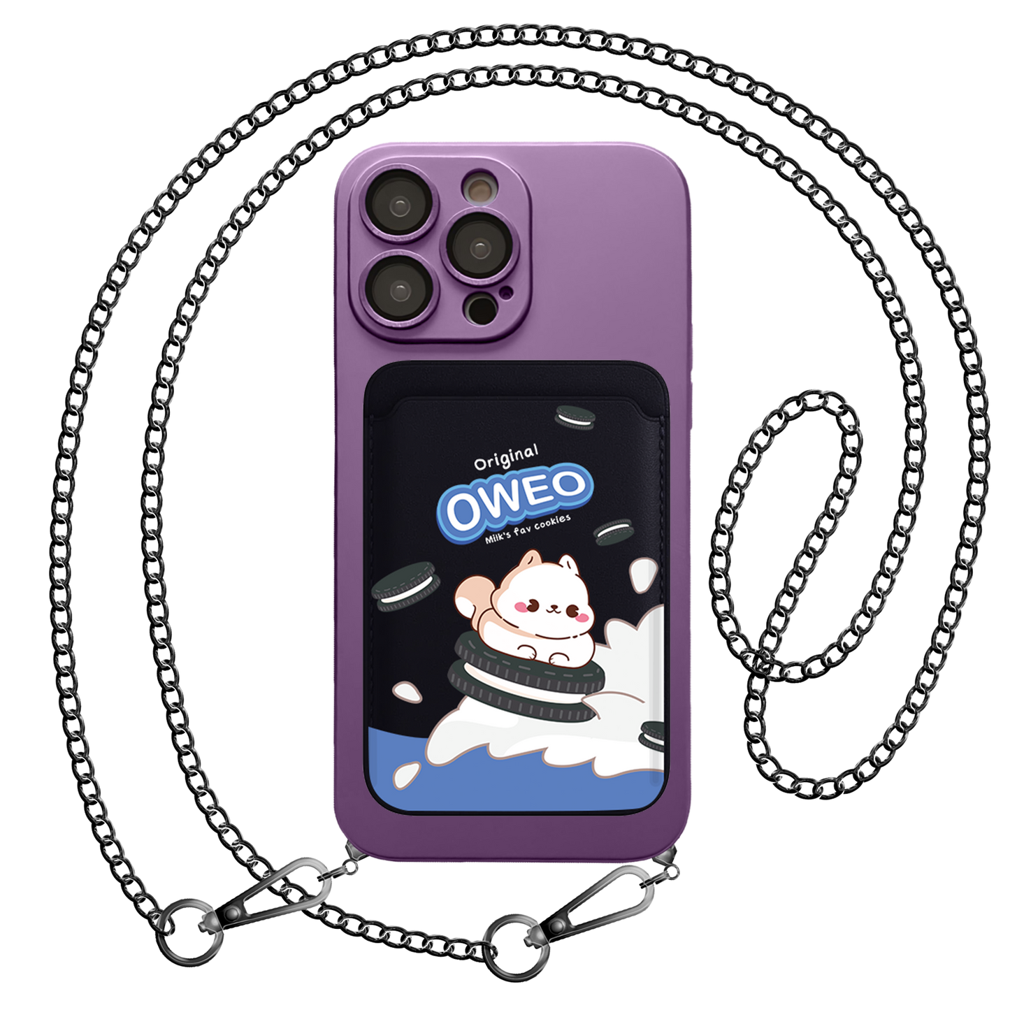 iPhone Magnetic Wallet Silicone Case - Oweo Dog