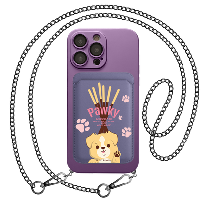 iPhone Magnetic Wallet Silicone Case - Pawky Dog