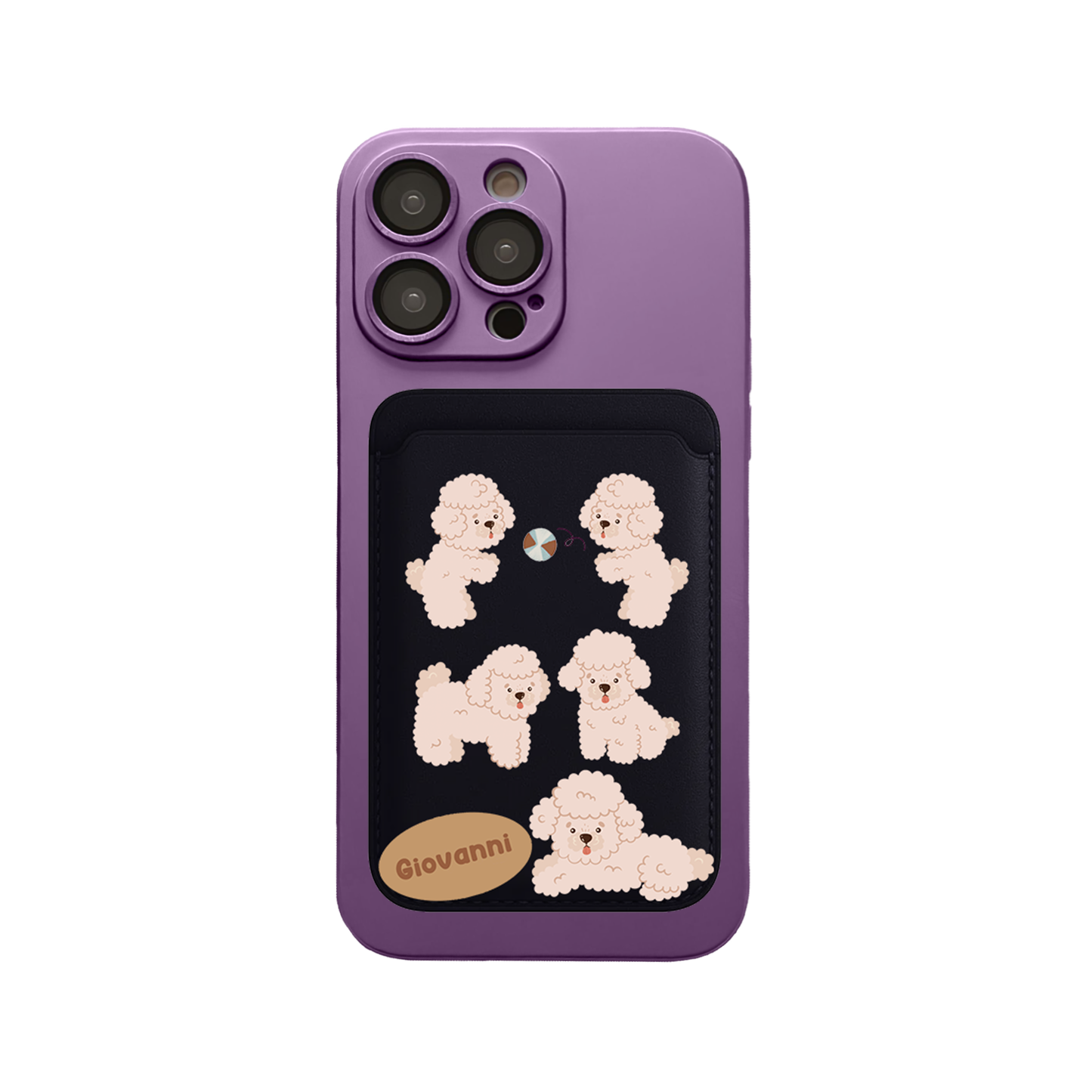 iPhone Magnetic Wallet Silicone Case - Poodle Squad 2.0