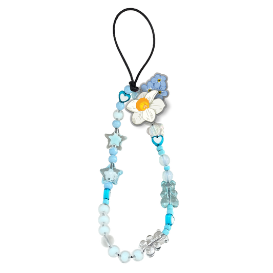 Beaded Strap with Acrylic Charm  - December Narcissus