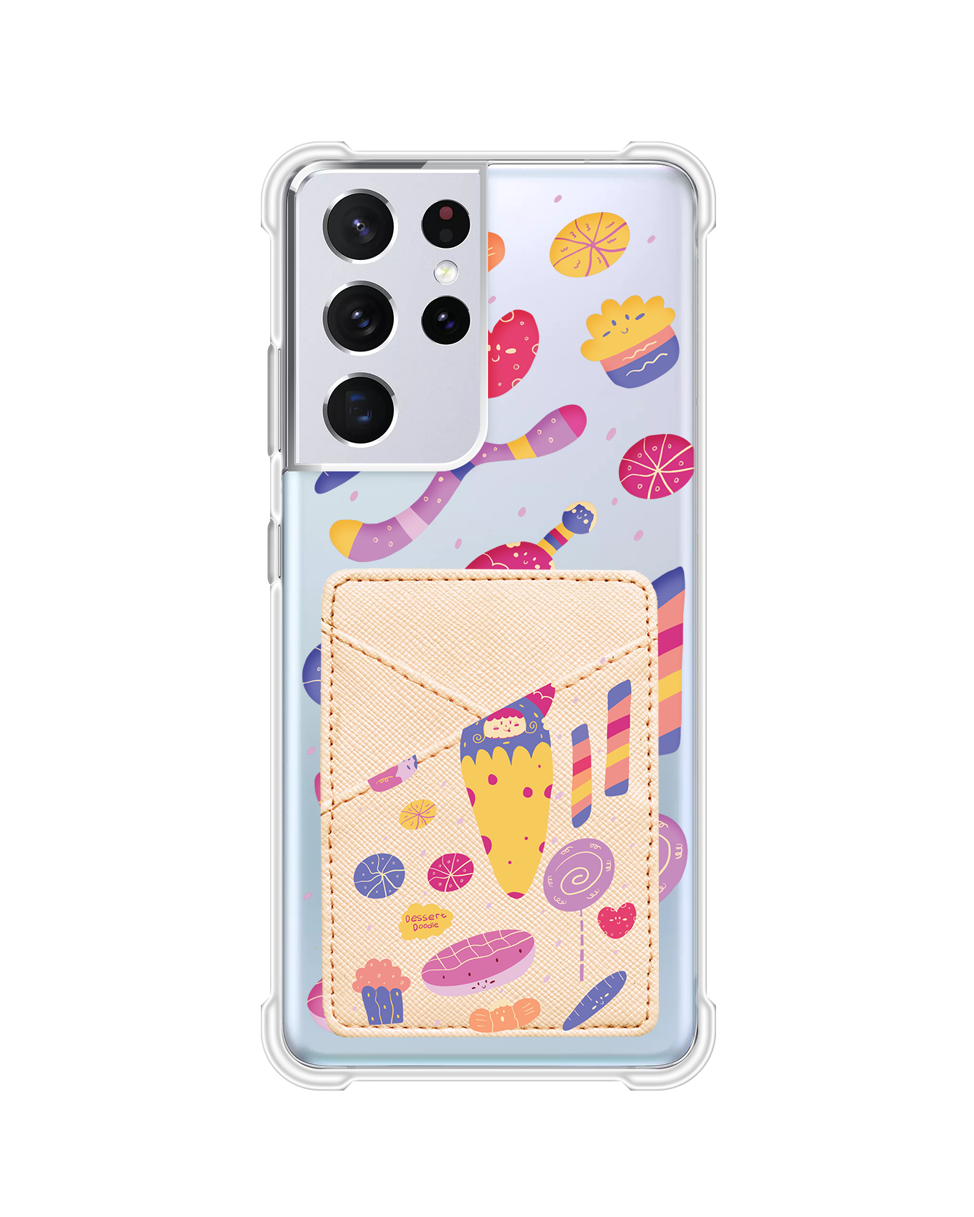 Android Phone Wallet Case - Dessert Doodle