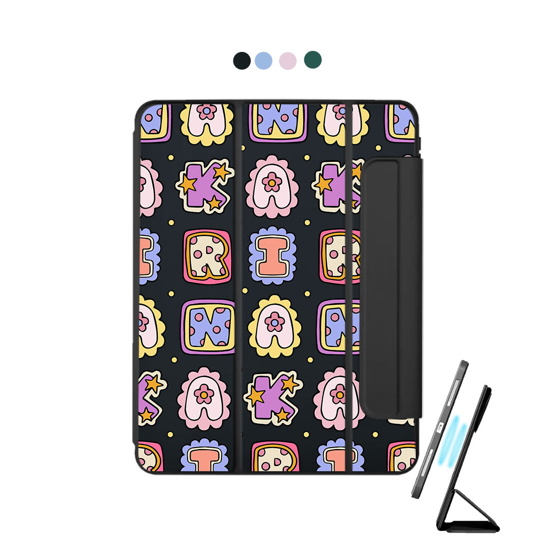 iPad Detachable Flip Cover - Adorable monogram 2.0
