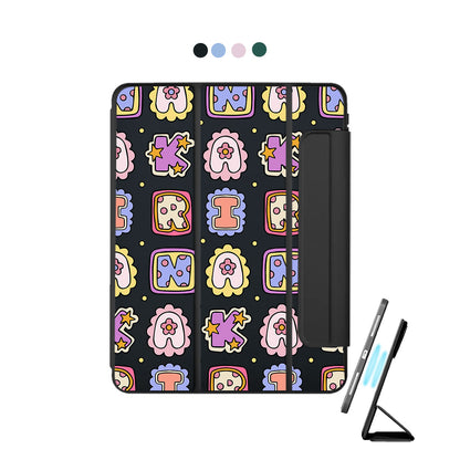 iPad Detachable Flip Cover - Adorable monogram 2.0