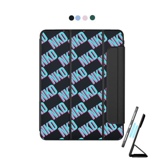 iPad Detachable Flip Cover - Diagonal Initial Monogram 4.0