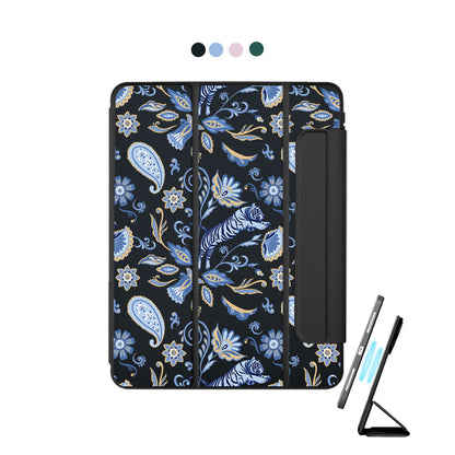 iPad Detachable Flip Cover - Tiger & Floral
