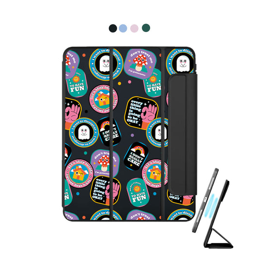 iPad Detachable Flip Cover - Monster Sticker Pack