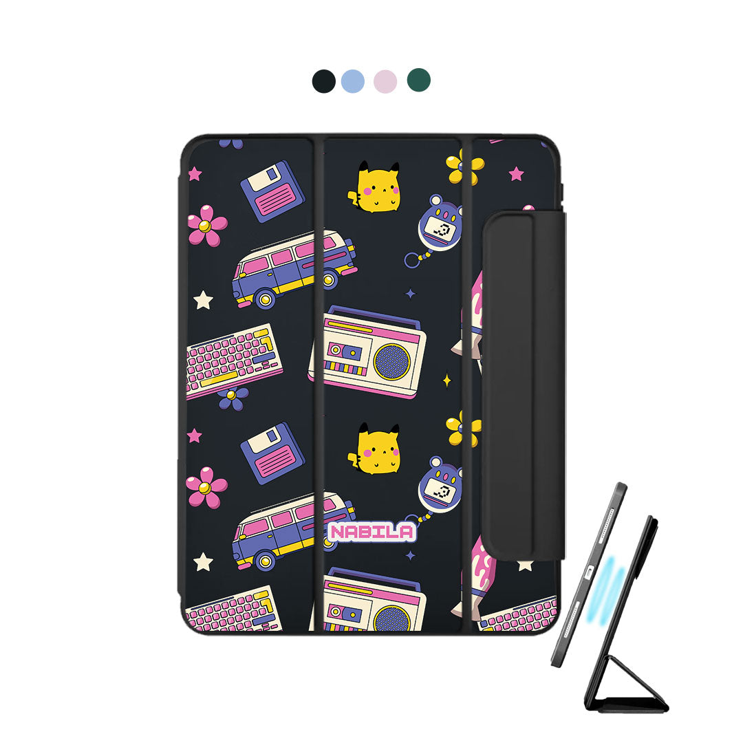 iPad Detachable Flip Cover - Retro spiral