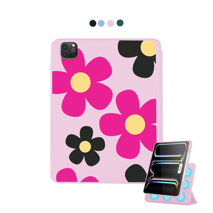 iPad Detachable Flip Cover - Daisy Hot Pink