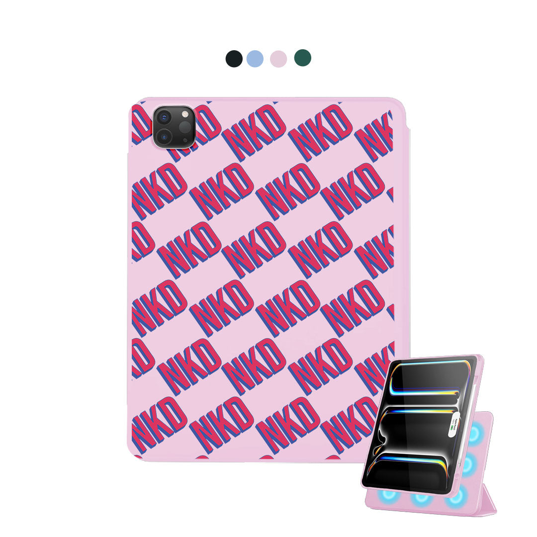 iPad Detachable Flip Cover - Diagonal Initial Monogram 2.0