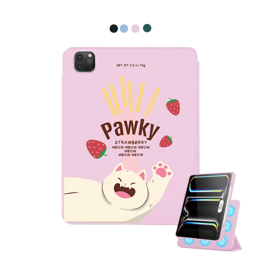 iPad Detachable Flip Cover - Pawky Cat