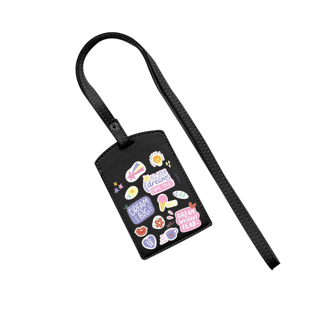 Vegan Leather Lanyard - Dream Sticker Pack